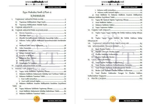 Eşya Hukuku Amfi 2 2. Dönem Part-4 (2020-2021)-DEÜ-Konu Anlatım Kitapçığı