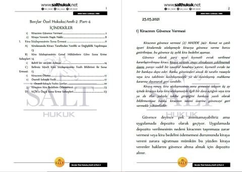 Borçlar Özel Hukuku Amfi 2 2. Dönem Part-4 (2020-2021)-DEÜ-Konu Anlatım Kitapçığı