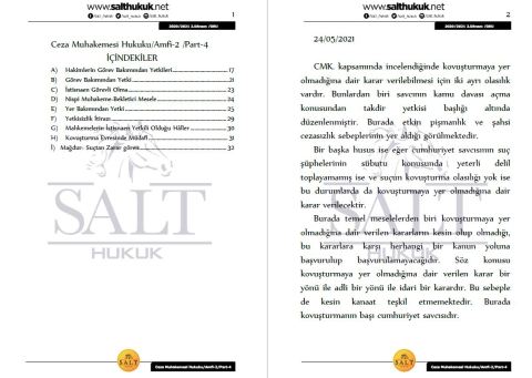 Ceza Muhakemesi Hukuku Amfi 2 2. Dönem Part-4 (2020-2021)-DEÜ-Konu Anlatım Kitapçığı