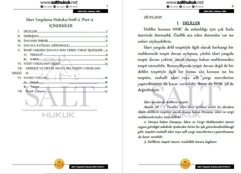 İdari Yargılama Hukuku Amfi 2 2. Dönem Part-4 (2020-2021)-DEÜ-Konu Anlatım Kitapçığı