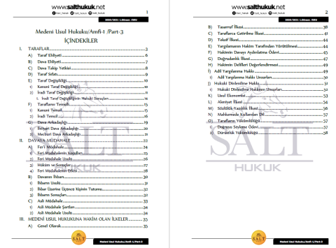 Medeni Usul Hukuku Amfi 1 1. Dönem Part-3 (2020-2021)-DEÜ-Konu Anlatım Kitapçığı