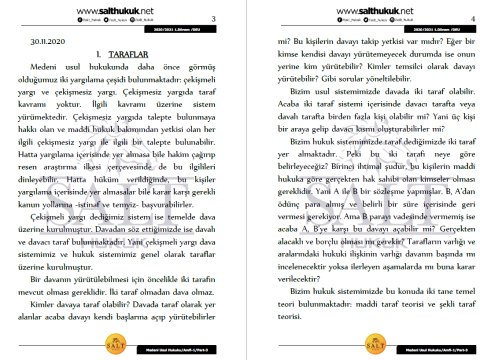 Medeni Usul Hukuku Amfi 1 1. Dönem Part-3 (2020-2021)-DEÜ-Konu Anlatım Kitapçığı