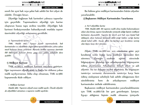 Eşya Hukuku Amfi 1 1. Dönem Part-3 (2020-2021)-DEÜ-Konu Anlatım Kitapçığı