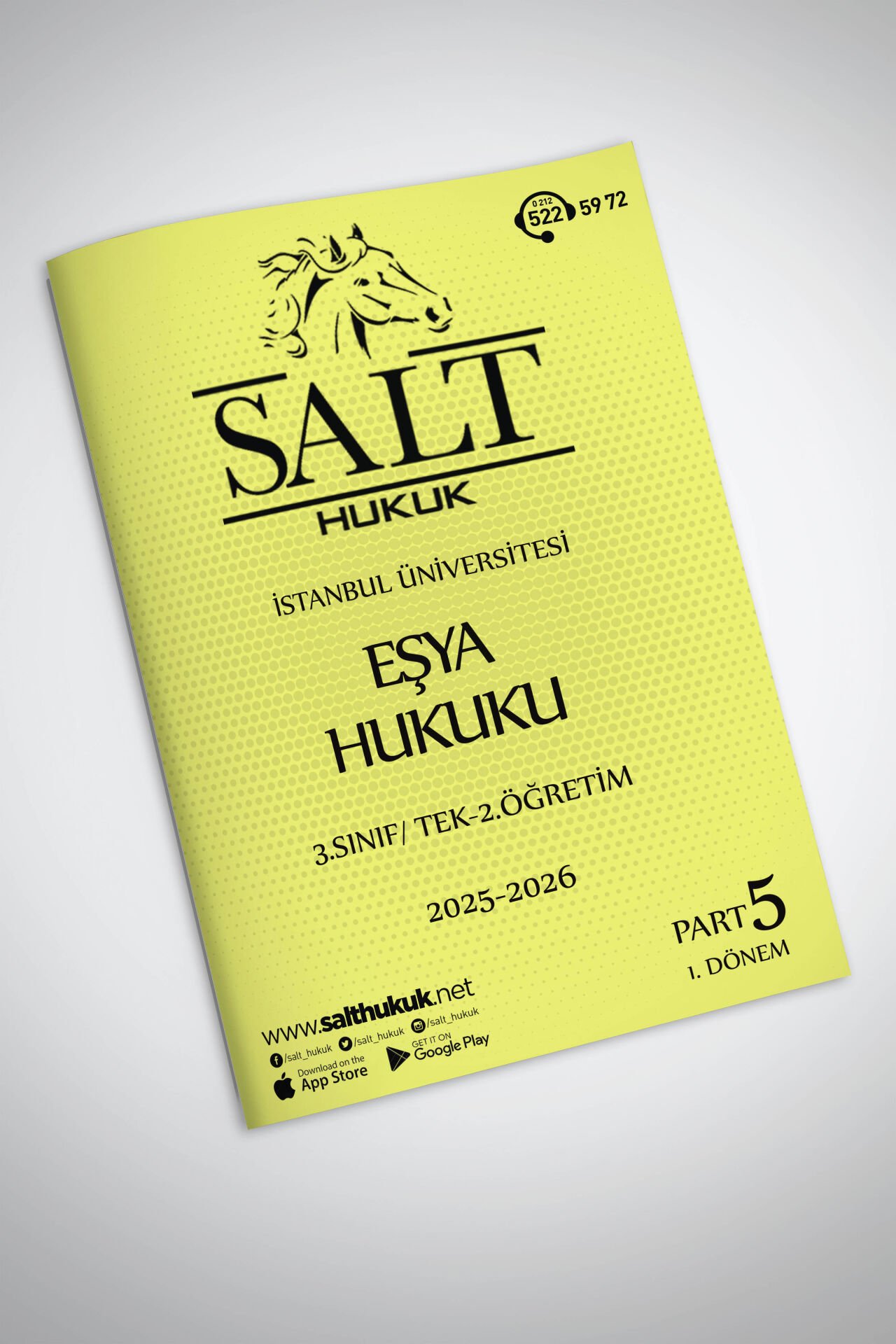 Eşya Hukuku Tek-2.Öğretim 1. Dönem Part-5 (2025-2026)-İÜHF-Konu Anlatım Kitapçığı