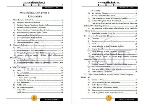 Miras Hukuku Amfi 2 2. Dönem Part-4 (2020-2021)-DEÜ-Konu Anlatım Kitapçığı