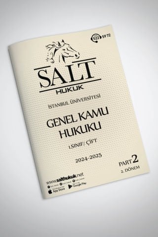 Genel Kamu Hukuku Çift 2. Dönem Part-2 (2024-2025)-İÜHF-Konu Anlatım Kitapçığı
