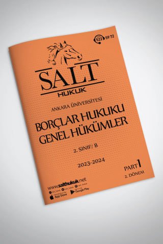 Borçlar Genel Hukuku Amfi B 2. Dönem Part-1 (2023-2024)-AÜHF-Konu Anlatım Kitapçığı