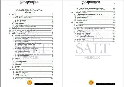 Medeni Usul Hukuku Amfi 2 1. Dönem Part-3 (2020-2021)-DEÜ-Konu Anlatım Kitapçığı