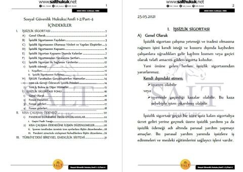 Sosyal Güvenlik Hukuku Amfi 1-2 2. Dönem Part-4 (2020-2021)-DEÜ-Konu Anlatım Kitapçığı