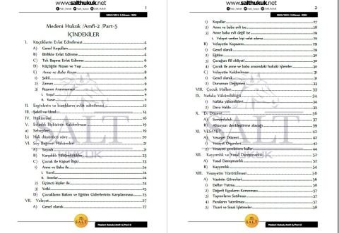 Medeni Hukuk Amfi 2 2. Dönem Part-5 (2020-2021)-DEÜ-Konu Anlatım Kitapçığı