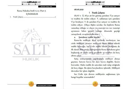Roma Hukuku Amfi 1-2-3 2. Dönem Part-5 (2020-2021)-DEÜ-Konu Anlatım Kitapçığı