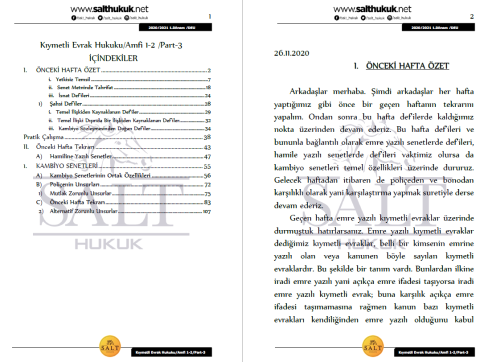 Kıymetli Evrak ve Sigorta Amfi 1-2 1. Dönem Part-3 (2020-2021)-DEÜ-Konu Anlatım Kitapçığı