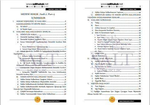 Medeni Hukuk Amfi 2 1. Dönem Part-4 (2020-2021)-DEÜ-Konu Anlatım Kitapçığı